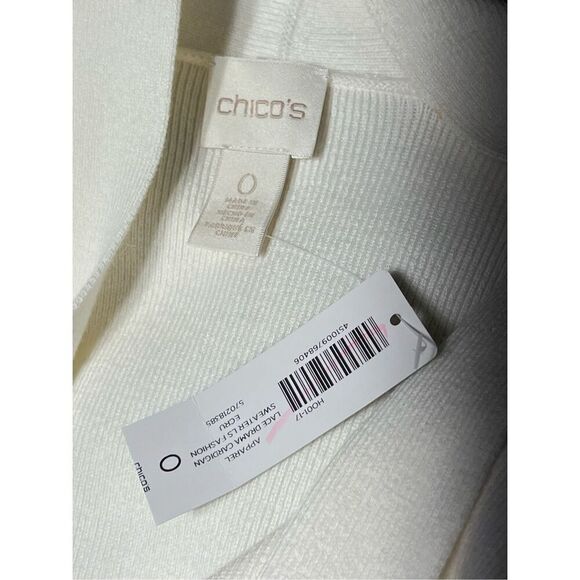 Chico's Lace Drama NWT Long Sleeve Cardigan Duster Sweater Small - Picture 5 of 5